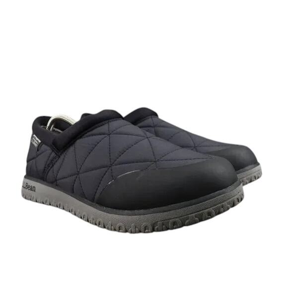 LL Bean Shoes Women 10 Slip On Casual Comfort Quilted Ultralight PrimoLoft Black - Picture 1 of 16